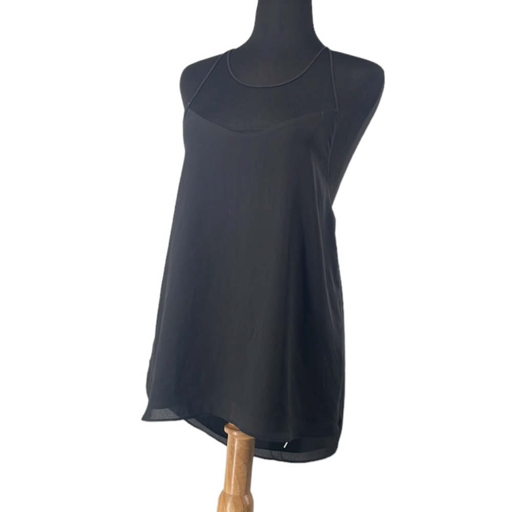 Aritzia Babaton halter top mesh tie up layering vacation sexy sz small